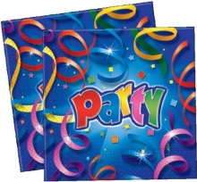 Luftschlangenmotiv - Papierserviette 2-lagig 33x33cm (20 Stck)