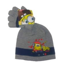 Spongebob Schwammkopf - Mtze und Handschuhe Winter Set