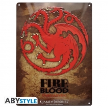 Game of Thrones - Targaryen - Metallplatte 28x38 cm