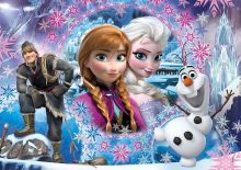 Frozen / Die Eisknigin - Glitter Queen of the North Mountain - 104 Teile Puzzle