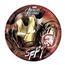 Avengers Teen - Pappteller 8 Stk. ca. 23cm. Iron Man