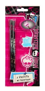 Monster High - 2 Bleistifte mit Radierertopper (12 Stck)