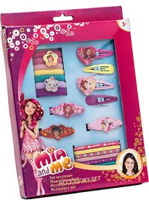 Mia and Me - Accessoriesset - 18 tlg.: 1 Armband, 1 Kette, 3 Haarklippchen, 6 Zpfchenhalter, 7 Elastikbnder 18,5x2,5x23,5 cm
