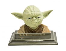 Star Wars - Yoda 3D-Bste aus Keramik auf Basis - Spardosenfunktion in Geschenkpackung 14x13,5x15,5 cm
