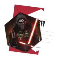 Star Wars - The Force Awakens Einladungskarten mit Umschlag (6Stck)