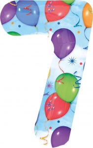 Folienballoon - Supershape Numbers 7  58x86cm