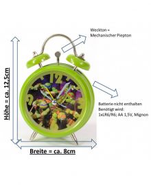 Turtels - Wecker -  7,5 cm