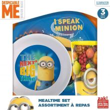 Minions, 3teiliges Melaminset Fruits in Geschenkpackung