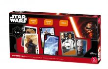Star Wars Spielebox 3 in 1 - 2 Filmdecks Episode 1-3 und 6-7  + Action Game Star Wars Rebels