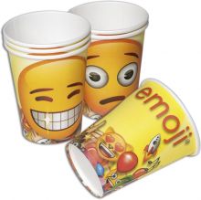 Emoji - Pappbecher 200ml (6 VE a 6 Stk. = 36 Stck)