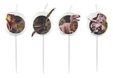 Dinosaurier - 4 Stk Mini-Figurenkerzen (5 VE = 20 Stk)