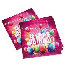 Happy Birthday - Servietten 33 x 33 cm (20 Stck) (12 VE = 240 Stck)