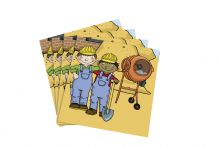 Baustellenparty - Servietten 33 x 33 cm (20Stck) (12 VE = 240 Stck)
