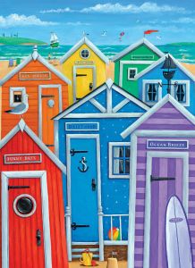 Regenbogen-Strandhte - 1000 Teile Puzzle