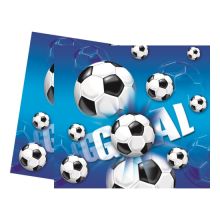 Fuball - Blau - Tischdecke (Plastik) 120x180cm