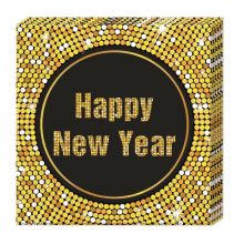 Happy New Year Retro - Papierservietten (3-lagig) 33x33cm