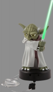 Star Wars The Clone Wars Desktopfigur mit Licht & Sound Yoda 14 cm (2 Stck)