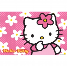 Hello Kitty mit Blumen Platzdeckchen (6 Stck)