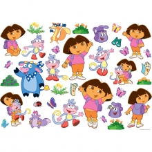 Dora Wand Aufkleber  (35-teilig)  (3 Stck)