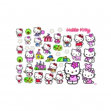 Hello Kitty Wand Aufkleber (35-teilig) (3 Stck)