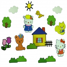 Hello Kitty Wandschmuck (14-teilig) (3 Stck)