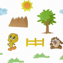 Baby Looney Tunes Wandschmuck (14-teilig) (3 Stck)