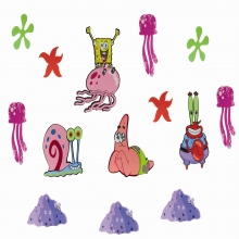 Spongebob Wand Verzierung (14-teilig) (3 Stck)