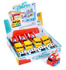 Auto / Fahrzeug - CARTOON CAR - 12 Stk.  im Display