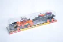 Baustellenfahrzeug mit Anhnger und zwei Quads