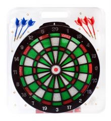 DART SET - Dart Scheibe, 3 rote Pfeile und 3 blaue Pfeile