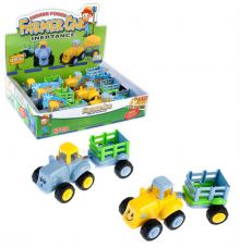 Traktor mit Anhnger - FARMER Auto / Fahrzeug - 6 Stk. im Display