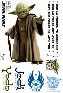 STAR WARS - Sticker / Wandaufkleber / Wandtattoo  YODA (1:1  Lebensgre)