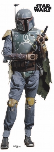 STAR WARS - Sticker / Wandaufkleber / Wandtattoo  Bobafett (1:1  Lebensgre)