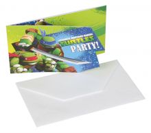 Teenage Mutant Ninja Turtles - 6 Stk Einladungskarten (10 VE = 60 Stk)