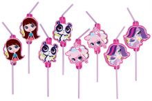 Littlest Pet Shop - 8 Stk Trinkhalme (10 VE = 80 Stk)