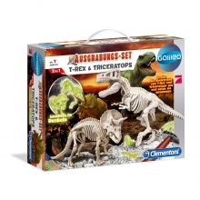 Galileo - Ausgrabungsset T-Rex und Triceratops fluoreszierend