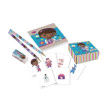 Doc McStuffin - Stationery pack 4 Stifte, 4 Radiergummis, 4 Notizhefte & 4 Aufkleber boxes)