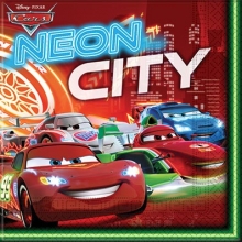Cars Neon - Papierserviette 2-lagig 33x33cm (20 Stck)
