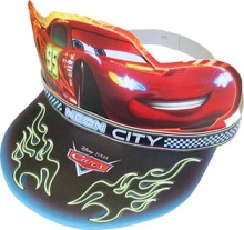 Cars Neon - Partyhte gestanzt (6 Stck)
