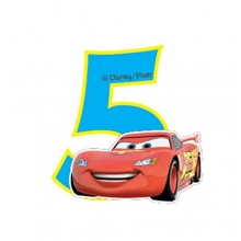 Cars Neon - Geburtstagskerzen Nummer 5