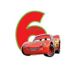 Cars Neon - Geburtstagskerzen Nummer 6