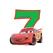 Cars Neon - Geburtstagskerzen Nummer 7