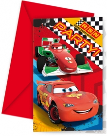 Cars RSN - Einladungskarten mit Umschlag (6 Stck)