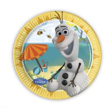 Frozen Olaf Summer - Pappteller 8 Stk. - ca. 20cm