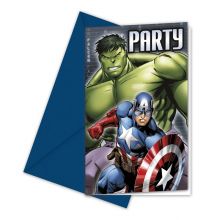 Avengers Multi Heroes - Einladungskarten mit Umschlag 6 Stk.