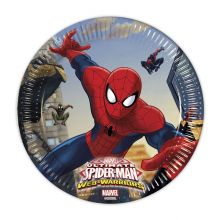 Ultimate Spiderman Web Warriors - Pappteller 8 Stk. ca. 20cm