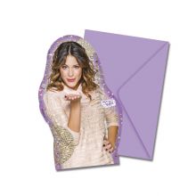 Violetta Gold Edition - Einladungskarten mit Umschlag 6 Stk.