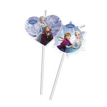 Frozen / Eisknigin Ice Skating - Trinkhalme mit Knick (6 Stck)