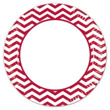 Red Chevron - Pappteller 8 Stk. ca. 23cm