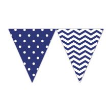 Blue Chevron - Flaggen-Banner dreieckig (9 Flaggen 4 Stk.)
